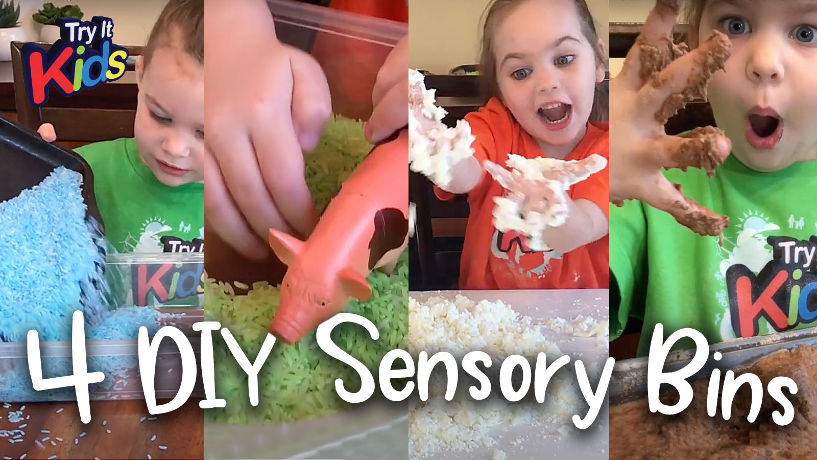 Try It Kids DIY sensory bin ideas for kids